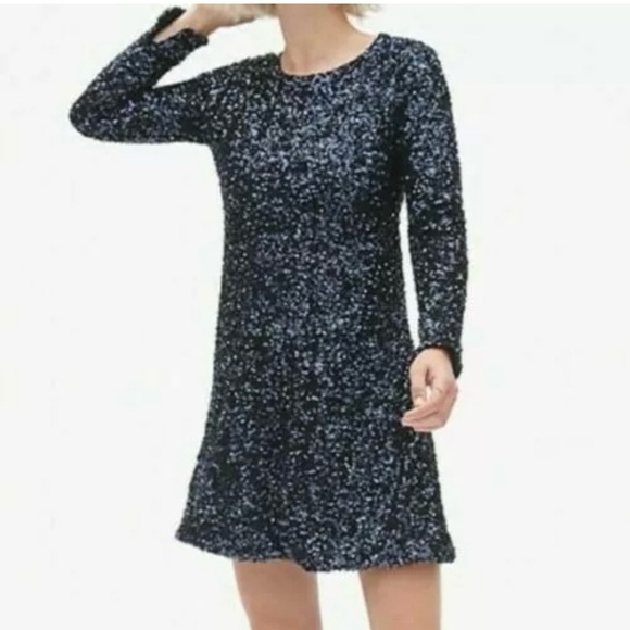 Navy Sequin Dress - Picture 5 of 5